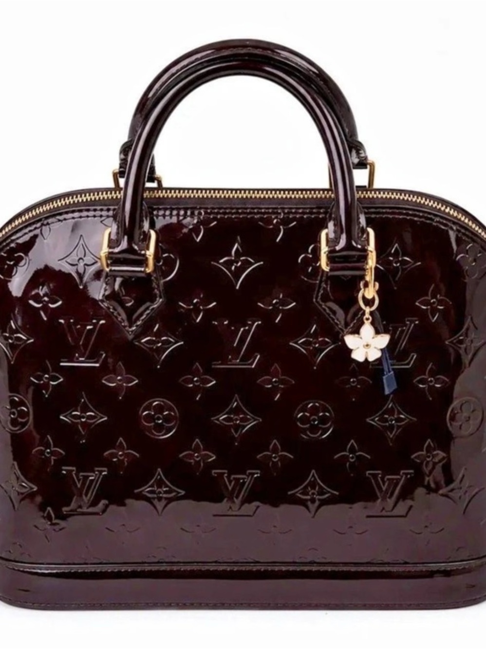 Louis Vuitton Alma PM Monogram Vernis Satchel Black
